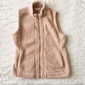 Calvin Klein pink Sherpa vest